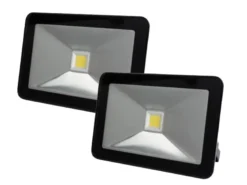 20 Watt LED Strahler 2er SET, 4000 Kelvin Neutralweiß, IP65, 13x18cm