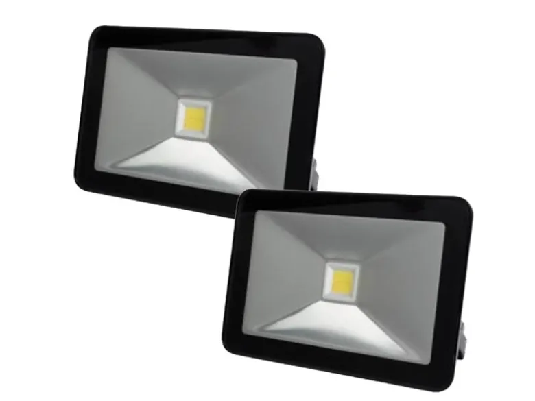 10 Watt LED Strahler 2er SET, 4000 Kelvin Neutralweiß, IP65, 9x13cm