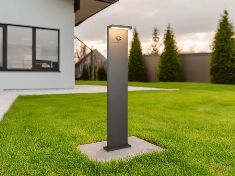 Wegeleuchte BLYDE mit Solar und Strom, Hybrid mit Bewegungsmelder Höhe 100cm