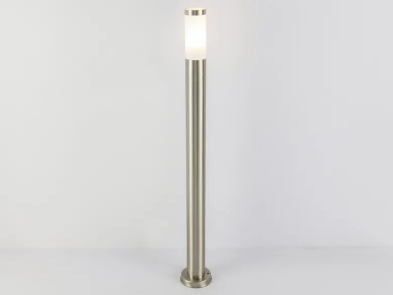 Wegeleuchte BOSTON aus Edelstahl in Silber, Höhe 110cm