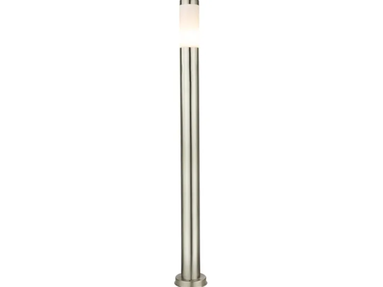 Wegeleuchte BOSTON aus Edelstahl in Silber, Höhe 110cm