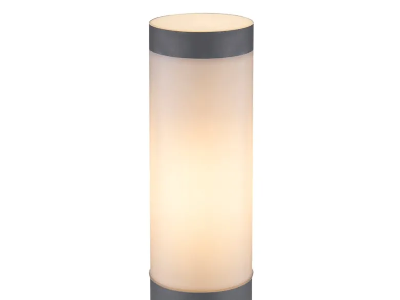 Wegeleuchte BOSTON aus Edelstahl in Anthrazit & Opal, Höhe 80cm