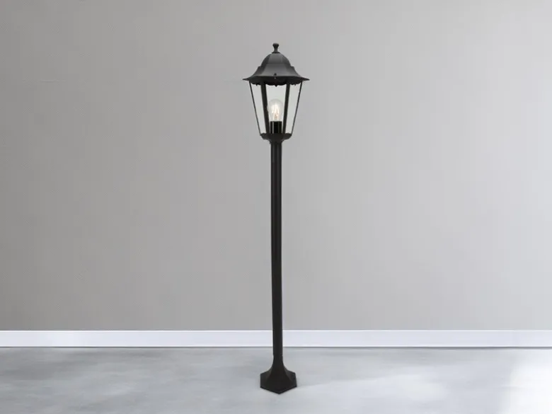 Wegeleuchte CLASSICO Gartenlaterne im Landhausstil, Schwarz, Höhe 125cm