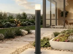 Wegeleuchte HOOSIC aus Aluminium in Anthrazit E27, Höhe 80cm