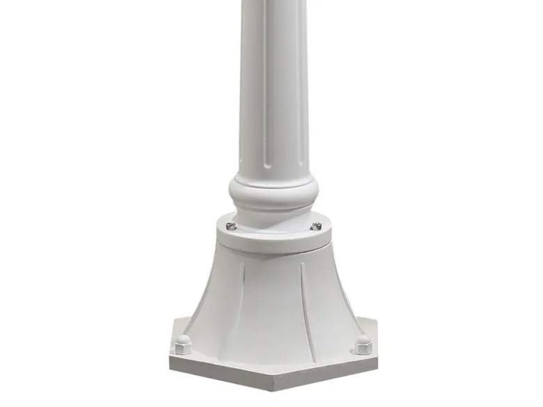 Wegeleuchte PARMA Gartenlaterne im Landhausstil, Weiß Höhe 118cm
