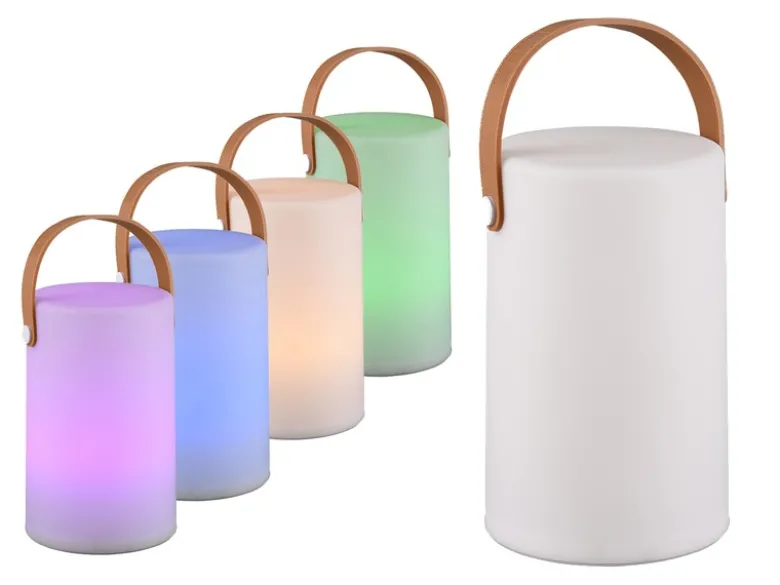 Wiederaufladbare LED Tischleuchte 2er SET Farbwechsel, Akku, USB Höhe 20cm